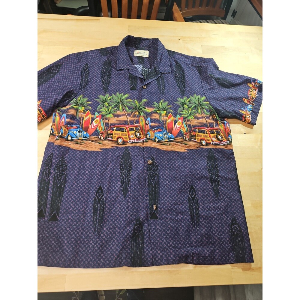 XL Royal Hawaiian Creations Shirt Surf Woody Car Made Hawaii Aloha